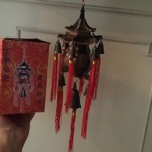 Detailed buddha tassle bell wind chime new w box